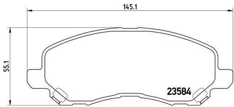 Гальмівні колодки дискові BREMBO P11026 (фото 1)