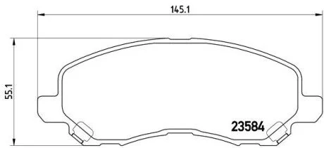 Тормозные колодки дисковые BREMBO P11026 (фото 1)
