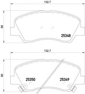 Klocki ham. Xtra EMGRAND EC7 07/09-> / EMGRAND EC7-RV 07/09-> / GEELY BOYUE (BREMBO P18025X