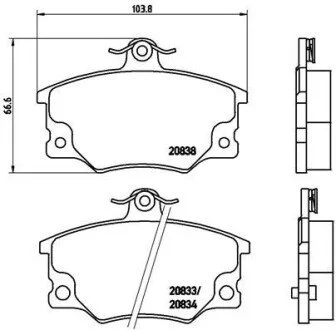 Гальмiвнi колодки к-кт. BREMBO P23 017