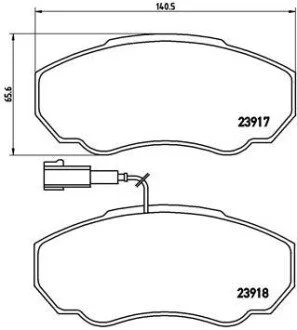 Гальмiвнi колодки к-кт. BREMBO P23 091