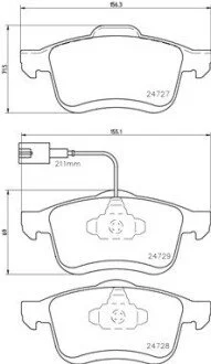 Гальмiвнi колодки к-кт. BREMBO P23 130