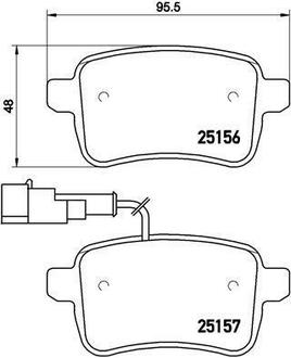 Гальмівні колодки (набір) BREMBO P23 133