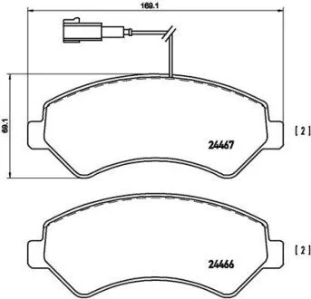 Гальмiвнi колодки к-кт. BREMBO P23 136