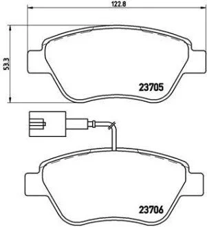 Колодки тормозные дисковые, к-кт. BREMBO P23 141