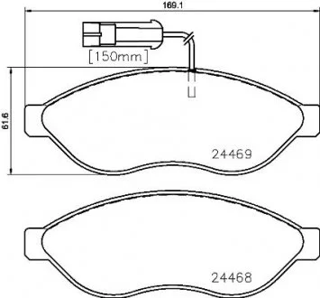 Гальмiвнi колодки к-кт. BREMBO P23 143