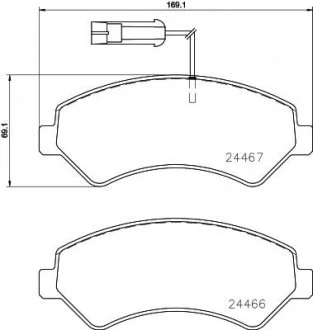 Комплект тормозных колодок BREMBO P23161