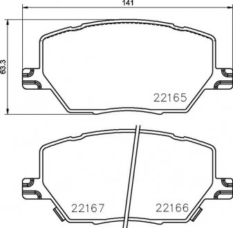 Колодки гальмівні (передні) Fiat 500X 1.4-1.6/1.6-2.0D 14-/ Jeep Renegade1.4-1.6/2.0CRD 14- BREMBO P23164X