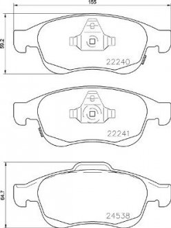 Klocki ham.Xtra FIAT 500X (334_) 09/14-> / JEEP RENEGADE SUV (BU, B1, BV) 07 BREMBO P23165X