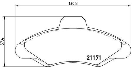 Гальмiвнi колодки к-кт. BREMBO P24 029