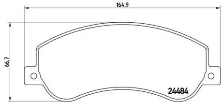Гальмiвнi колодки к-кт. BREMBO P24 064