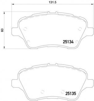 Klocki ham. Xtra FORD AUSTRALIA FIESTA Hatchback (WZ) 05/13-> / FORD B-MAX (J BREMBO P24151X (фото 1)