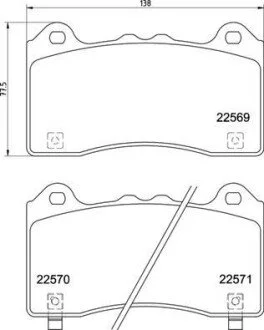Гальмівні колодки дискові BREMBO P24202