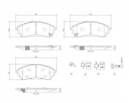 KLOCKI HAMULCOWE PRZOD BREMBO P24225