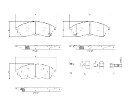 KLOCKI HAMULCOWE PRZOD BREMBO P24225
