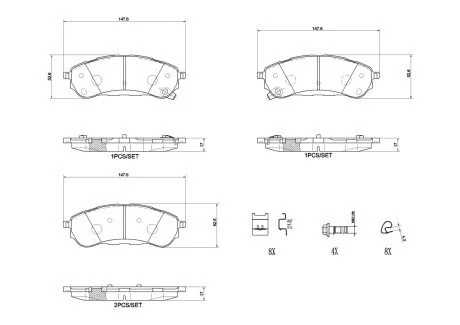 Гальмівні колодки дискові BREMBO P24235
