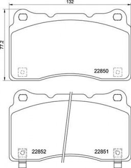 KLOCKI HAMULCOWE PRZOD BREMBO P28099