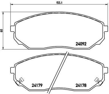 Гальмiвнi колодки к-кт. BREMBO P30 019