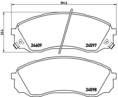 Гальмiвнi колодки к-кт. BREMBO P30 041