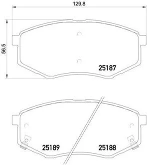Klocki ham. Xtra HYUNDAI (BEIJING) MISTRA (CF) 11/13-> / HYUNDAI ix20 (JC) 11 BREMBO P30055X