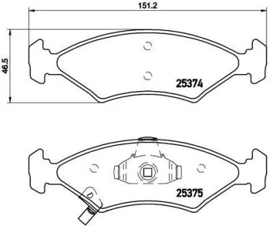 Колодки гальмівні SPORTAGE 97-03.. BREMBO P30062