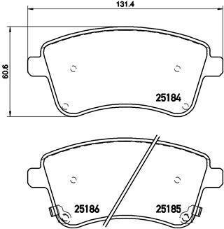 Колодки тормозные дисковые, к-кт. BREMBO P30064 (фото 1)