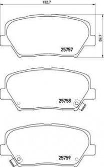 Klocki ham. Xtra HYUNDAI (BEIJING) LA FESTA (SQ) 10/18-> / HYUNDAI (BEIJING) BREMBO P30070X