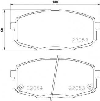 Гальмiвнi колодки к-кт. BREMBO P30 077