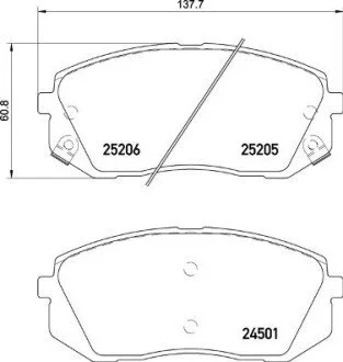 Гальмівні колодки дискові BREMBO P30093