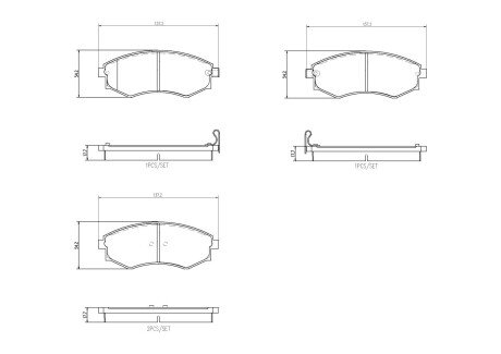 Klocki ham. HYUNDAI ELANTRA BREMBO P30097