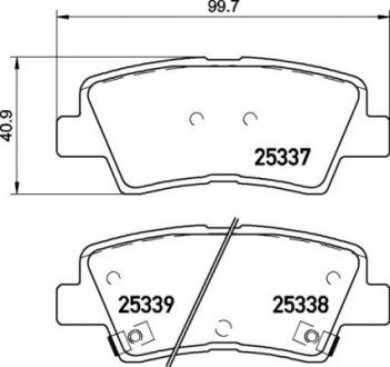 Гальмівні колодки TYL BREMBO P30106