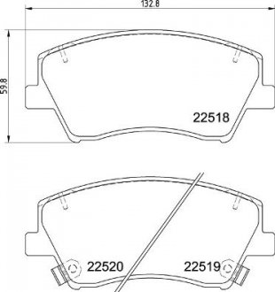 Комплект гальмівних колодок BREMBO P30 107