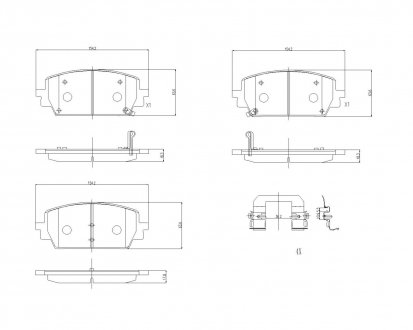 Колодки гальмівні (передні) Hyundai Santa Fe/Kia Sorento 20- BREMBO P30151 (фото 1)