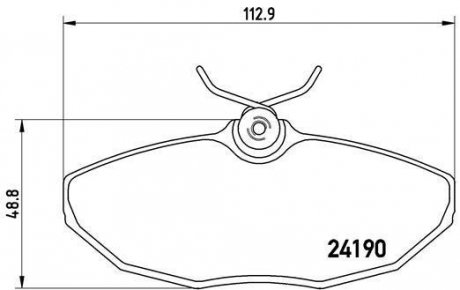 Гальмівні колодки, дискове гальмо (набір) BREMBO P36015 (фото 1)