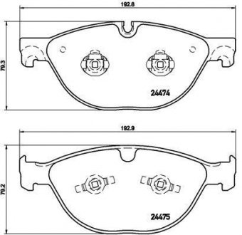 Колодки тормозные дисковые, к-кт. BREMBO P36025