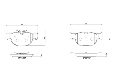 Гальмівні колодки F-PACE (X761), 09.15 BREMBO P36039