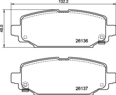 Klocki ham. JEEP WRANGLER IV (JL) 11/17-> BREMBO P37026 (фото 1)