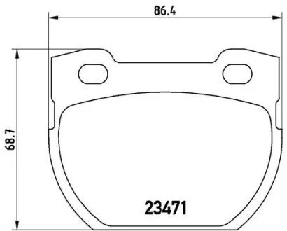 Гальмiвнi колодки к-кт. BREMBO P44 006