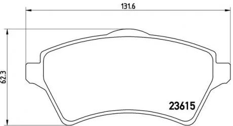 Тормозные колодки BREMBO P44011