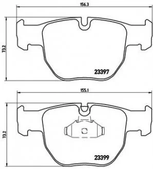 Тормозные колодки BREMBO P44 012