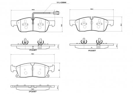 Автозапчастина BREMBO P48001 (фото 1)