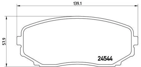 Колодки гальмівні дискові BREMBO P49040 (фото 1)