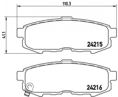 Гальмівні колодки, дискове гальмо (набір) BREMBO P49042