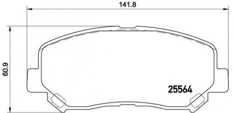 Колодки гальмівні (передні) Mazda CX-5 11- BREMBO P49045X