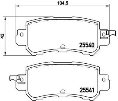 Klocki ham. Xtra MAZDA (CHANGAN) CX-5 (KE) 11/11-09/17 / MAZDA 2 Saloon (DL) BREMBO P49047X