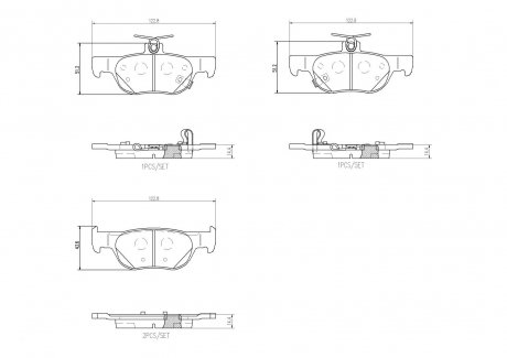 Колодки тормозные (задние) Mazda 3 IV 18-/CX-30 19-/MX-30 20- (Teves) BREMBO P49064