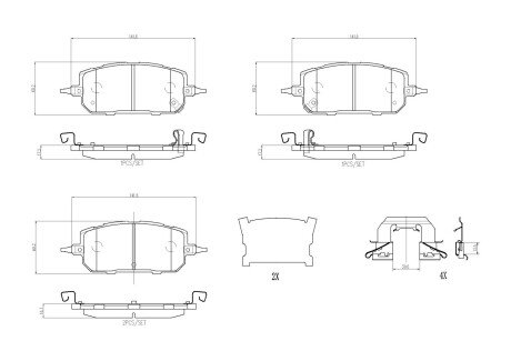 KLOCKI HAM PRZOD BREMBO P49067