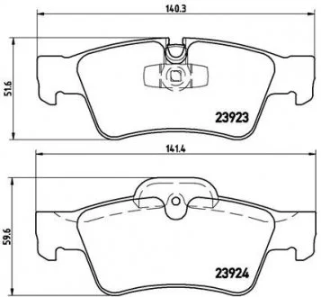 Колодка торм. диск. MB GL-CLASS задн. BREMBO P50 064