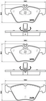 Колодки гальмівні дискові BREMBO P50 075 (фото 1)