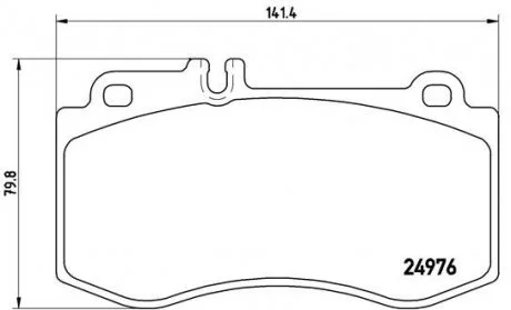 Комплект тормозных колодок, дисковый тормоз BREMBO P50 087